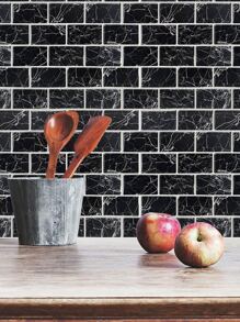 1pc Marble Pattern Kitchen Sticker - Multicolor - View 5