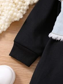 SHEIN Cô Gái Trẻ Cắt Thô Denim Áo khoác vest & Đầm - Nhiều màu - Xem 5