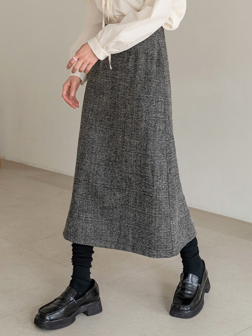 Space Dye Split Back Skirt