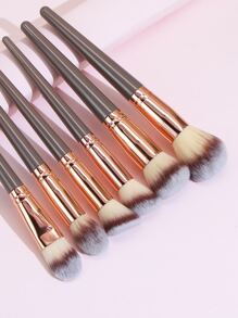 20 piezas Juego de brochas de cosmética de fibra, herramientas de maquillaje facial de belleza completa para ojos, brochas de maquillaje, juego de brochas, kit de brochas de maquillaje, juego de maquillaje completo, set de brochas de maquillaje, kit de maquillaje completo, kit de brochas, set de brochas de maquillaje, set de regalo de maquillaje, set - Café integral - Ver 3