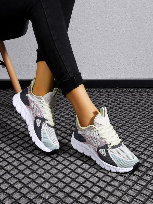 Spring And Summer Breathable Dopamine Fashion With New Outdoor Couple Road Running Shoes, Holiday Gifts Lightweight Lace-Up Women's Casual Sports Shoes, Soft, Light And Comfortable, Suitable For Daily Life, Commuting School Shoes