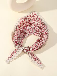 Khăn tay ren Guipure họa tiết hoa nhí phong cách Boho, màu hồng, phụ kiện ngày Valentine, khăn bandana đội đầu, khăn quàng tóc mùa thu đông cho nữ, băng đô cài tóc, phụ kiện tóc cho nữ, quà tặng Valentine cho nữ mùa hè - Nhiều màu - Xem 4
