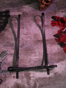 1 pieza arnés de disfraz sexy con hebilla redonda, adecuado para Halloween - Negro - Ver 3