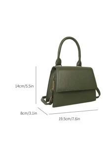 Túi vuông có nắp vuông nhỏ gọn, đơn giản dành cho doanh nhân dành cho nữ tuổi teen Sinh viên đại học, tân binh và nhân viên cổ trắng Hoàn hảo cho văn phòng, trường đại học, công việc, kinh doanh, đi làm, ngoài trời, du lịch, đi chơi - xanh quân đội - Xem 5