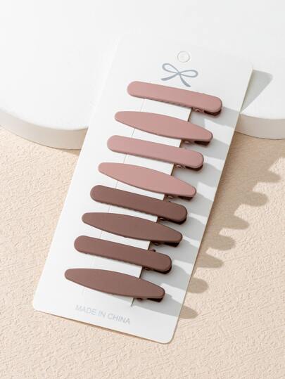 8入組素色髮夾