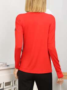 RueChic Colourblock Drop Shoulder Tee - Multicolor - View 2