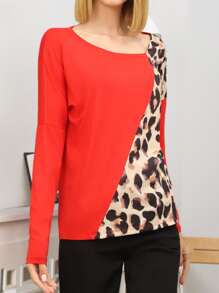 RueChic Colourblock Drop Shoulder Tee - Multicolor - View 3
