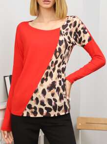 RueChic Colourblock Drop Shoulder Tee - Multicolor - View 4