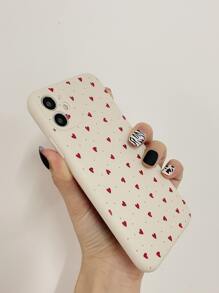 Heart Pattern Phone Case - Beige - View 3