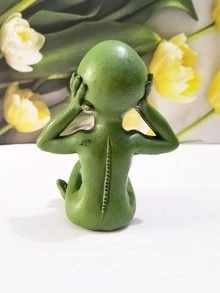 1入組外星人設計裝飾工藝 - 綠色 - 查看 3