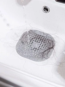 1个随机颜色毛发过滤器，水槽防堵塞过滤器，浴缸淋浴地漏塞，硅胶厨房除臭塞，地漏盖，浴室配件，浴室工具 - 彩色 - 查看 3