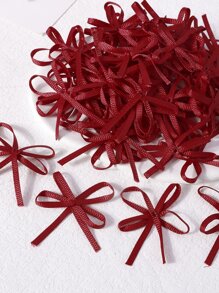 50pcs Solid Gift Wrapping Bow - Burgundy - View 3