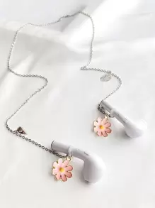 Dây đeo tai nghe Bluetooth chống thất lạc, dây đeo kính mắt không dây kiểu dáng tối giản hình hoa cúc rơi của Apple. - Hồng - Xem 2