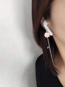Dây đeo tai nghe Bluetooth chống thất lạc, dây đeo kính mắt không dây kiểu dáng tối giản hình hoa cúc rơi của Apple. - Hồng - Xem 4