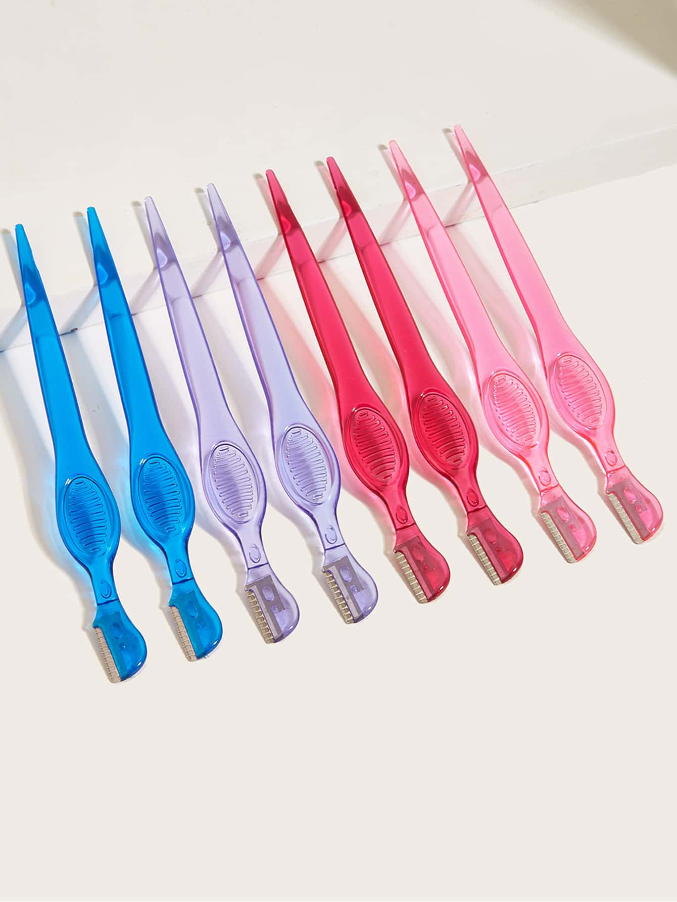 Eyebrow Razor, 8pcs Simple Multicoloured With Cover Reusable Stainless Steel Blade Eye Shaping Tools For Women Eye Brow Sharpe - Multicolor - View 1