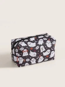 Halloween Cartoon Graphic Makeup Bag - Multicolor - View 2