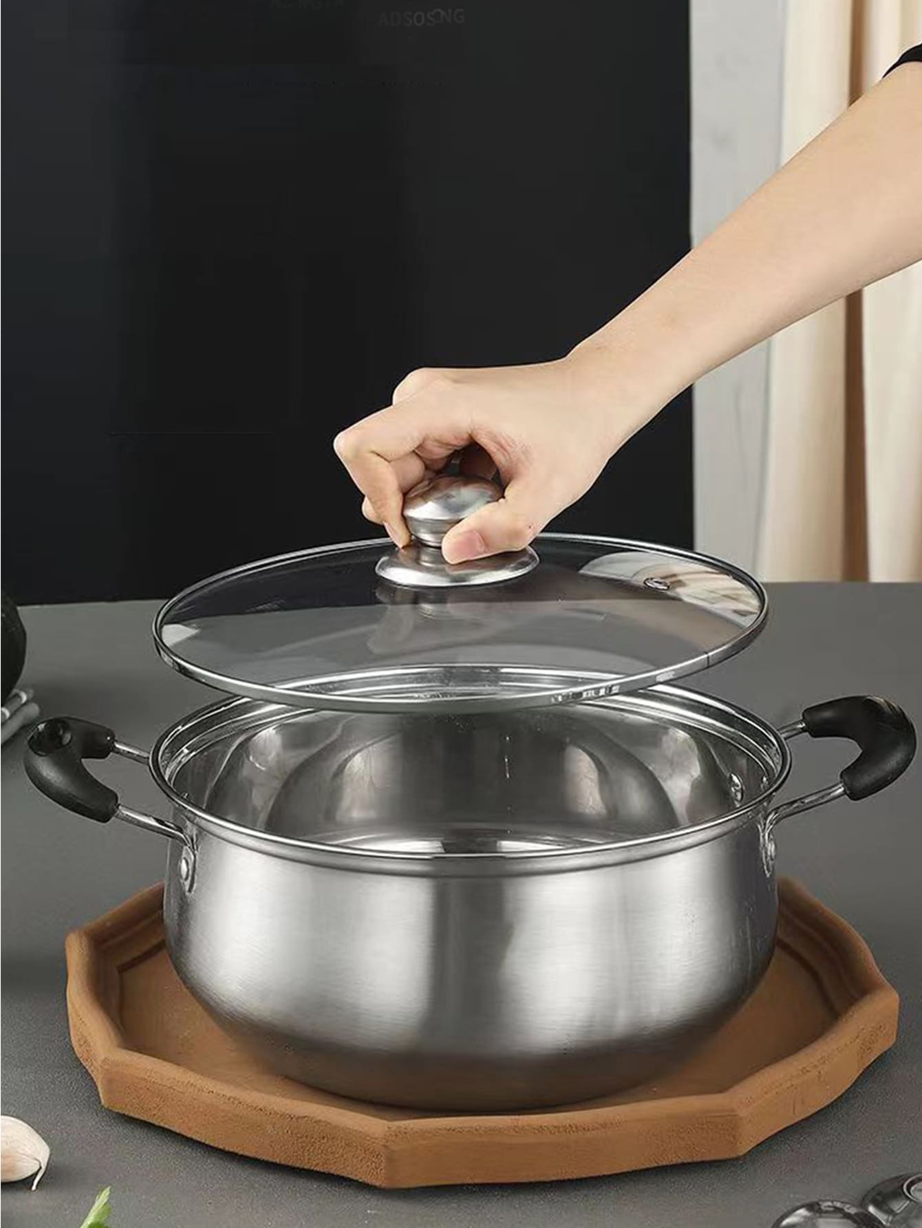 2入組不銹鋼鍋蓋旋鈕 - 銀色 - 查看 1