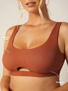 LUVLETTE Classic Wireless Bralet - Rust Brown - View 4