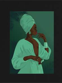 edelsteinstudio Drop Shoulder Figure Graphic Pullover - Black - View 2