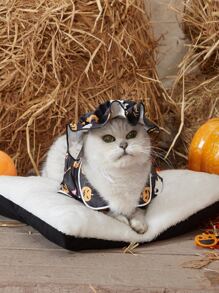 PETSIN Halloween Pumpkin And Ghost Patterned Loungewear - Black - View 4