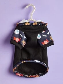 1pc Halloween Pet Sweatshirt, Suitable For Small/Medium Dogs & Cats, Perfect For Halloween Party, Gift