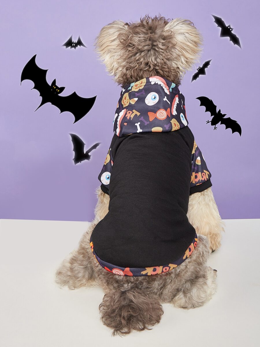 1pc Halloween Pet Sweatshirt, Suitable For Small/Medium Dogs & Cats, Perfect For Halloween Party, Gift