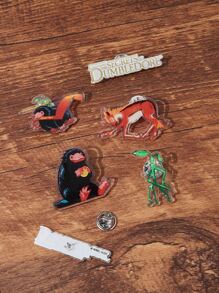 FANTASTIC BEASTS | SHEIN 5入組動物設計胸針 - 彩色 - 查看 2