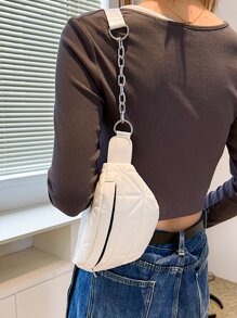 絎縫腰包 - 米色 - 查看 7