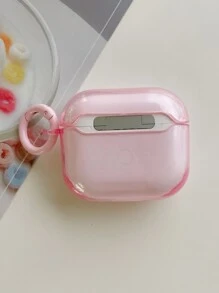 1 Stück Multi-Farbiger transparenter + kreisförmiger Ring Fall-Resistant Ohrschalen Hülle kompatibel mit AirPods 1/2/3/4/Pro/Pro 2. Generation Bluetooth Kopfhörer Schutzhülle