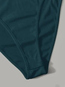 SHEIN Clasi Solid Ruffle Armhole Bodysuit