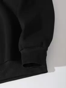 INAWLY 熊和字母圖案保暖衛衣