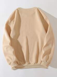 SHEIN Qutie 熊和字母圖案保暖套頭衫