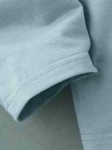 Manfinity Men Crane & Chinese Letter Graphic Tee - Mint Green - View 3