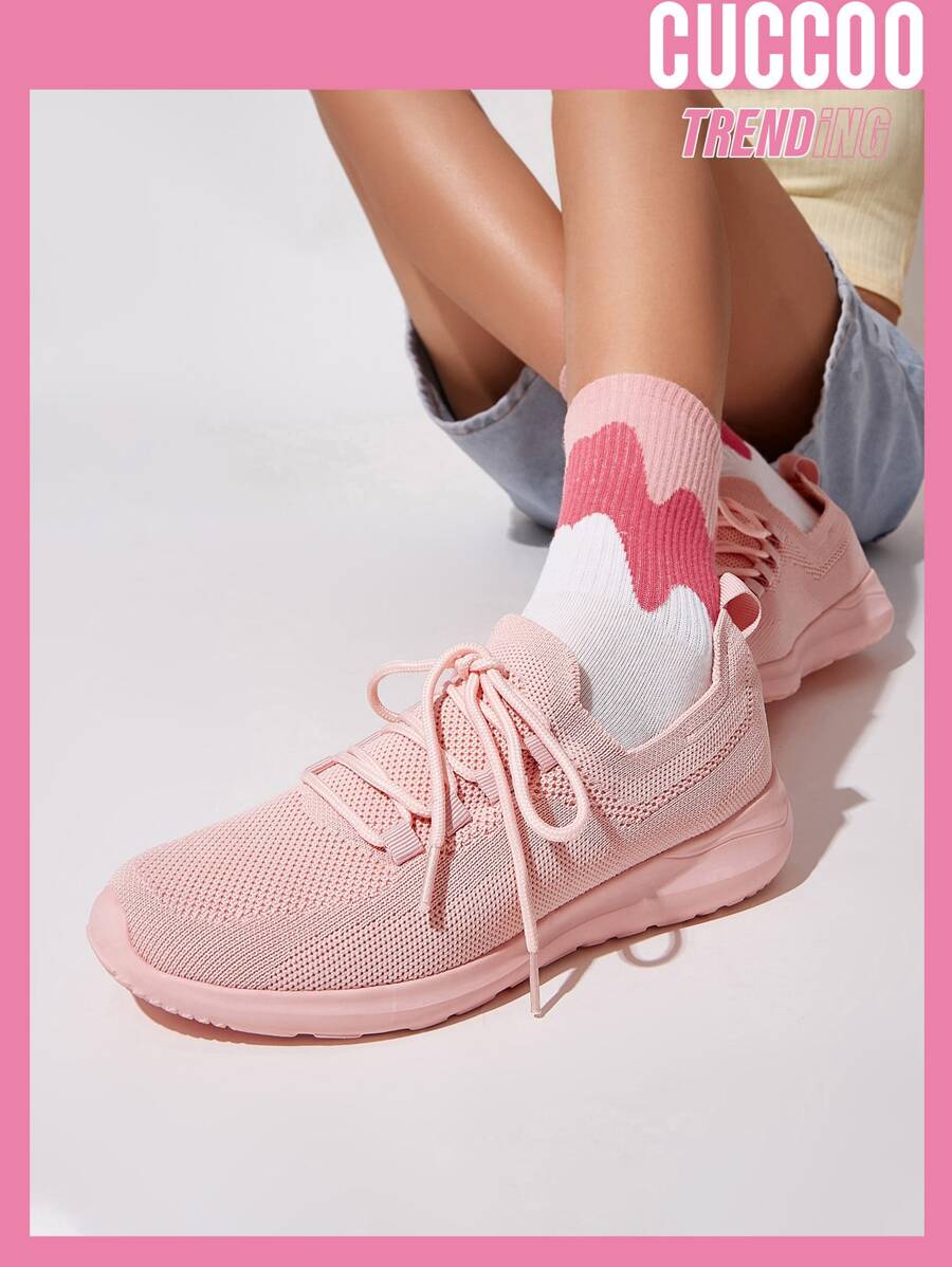 CUCCOO BASICS Lace-up Decor Running Shoes