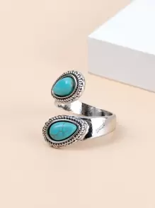 Vòng bọc trang trí màu ngọc lam - Bạc - Xem 1