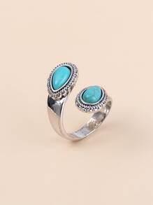 Vòng bọc trang trí màu ngọc lam - Bạc - Xem 2