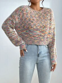 Jersey de space dye de hombros caídos - Multicolor - Ver 6