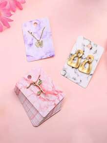 30 件珠宝收纳卡，适用于耳环、项链（颜色和图案随机）返校季