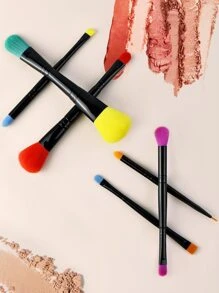 Set de 6 piezas de brochas de maquillaje facial, set de brochas, kit de brochas de maquillaje, set de brochas de maquillaje, set de maquillaje completo, set de brochas de maquillaje, kit de maquillaje completo, set de brochas, set de brochas de maquillaje, set de regalo de maquillaje, set - Multicolor - Ver 1