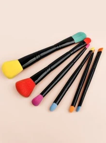 Set de 6 piezas de brochas de maquillaje facial, set de brochas, kit de brochas de maquillaje, set de brochas de maquillaje, set de maquillaje completo, set de brochas de maquillaje, kit de maquillaje completo, set de brochas, set de brochas de maquillaje, set de regalo de maquillaje, set - Multicolor - Ver 4