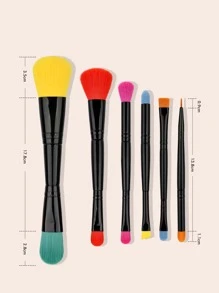 Set de 6 piezas de brochas de maquillaje facial, set de brochas, kit de brochas de maquillaje, set de brochas de maquillaje, set de maquillaje completo, set de brochas de maquillaje, kit de maquillaje completo, set de brochas, set de brochas de maquillaje, set de regalo de maquillaje, set - Multicolor - Ver 3