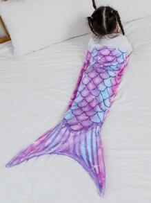 1入組魚尾設計蓋毯 - 紫色 - 查看 3