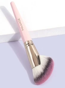 MAANGE 1支镰刀形轮廓化妆刷，专业化妆工具，柔软纤维材质，方便携带，旅行必备，可用作粉底刷、遮瑕刷、腮红刷、轮廓刷、修容刷、散粉刷等，赠品 - 粉色 - 查看 2