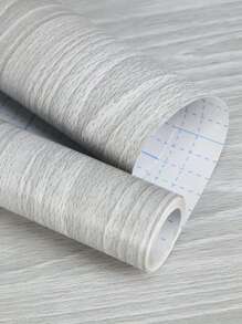 1卷木紋牆紙簡易PVC牆膠卷用於家庭裝飾 - 淺灰色 - 查看 1