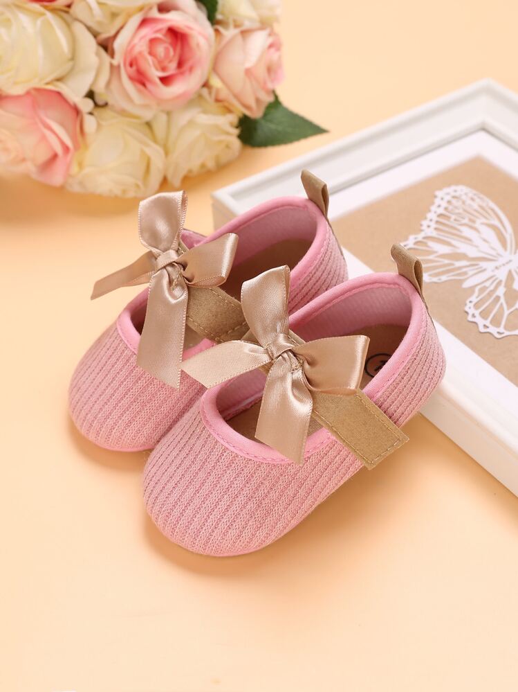 Baby Bow Decor Ballet Flats - Pink - View 1