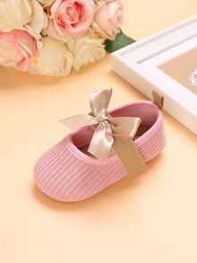 Baby Bow Decor Ballet Flats - Pink - View 3