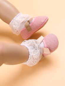 Baby Bow Decor Ballet Flats - Pink - View 5