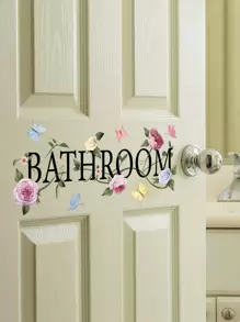 Letter Graphic Wall Sticker, Pvc Waterproof Self Adhesive Wall Art Decor For Home Bathroom Decor, Stickers, Wall Decal, Vinyl Decal For Home Decorations, Spring Decoration Items Refresh Your Home, Festival Decoration Stickers Gifts Birthday Graduation - Multicolor - View 3