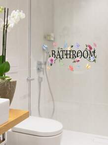 Letter Graphic Wall Sticker, Pvc Waterproof Self Adhesive Wall Art Decor For Home Bathroom Decor, Stickers, Wall Decal, Vinyl Decal For Home Decorations, Spring Decoration Items Refresh Your Home, Festival Decoration Stickers Gifts Birthday Graduation - Multicolor - View 6