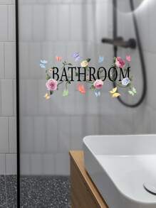 Letter Graphic Wall Sticker, Pvc Waterproof Self Adhesive Wall Art Decor For Home Bathroom Decor, Stickers, Wall Decal, Vinyl Decal For Home Decorations, Spring Decoration Items Refresh Your Home, Festival Decoration Stickers Gifts Birthday Graduation - Multicolor - View 7